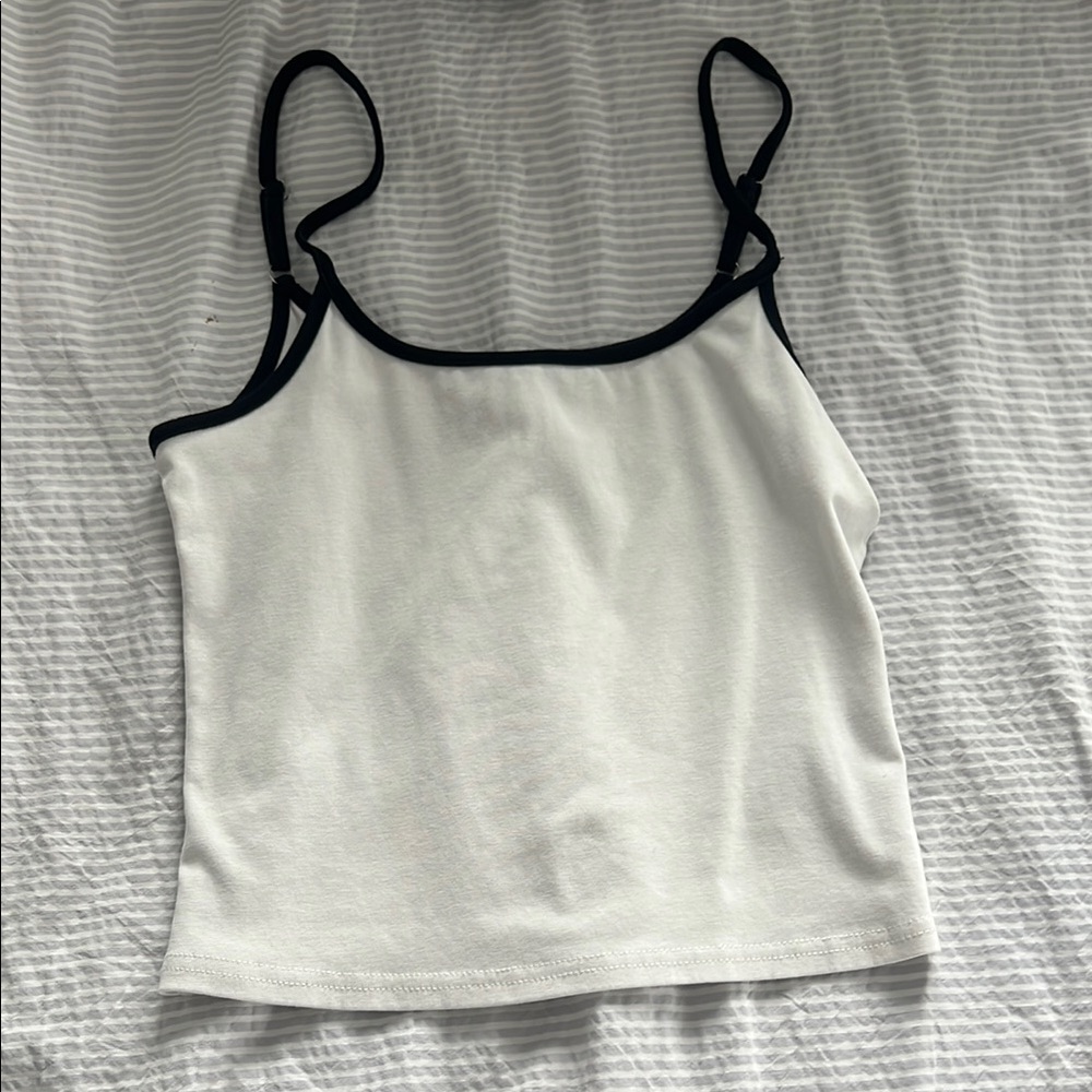 Edikted White Fitted Crop Camisole Top